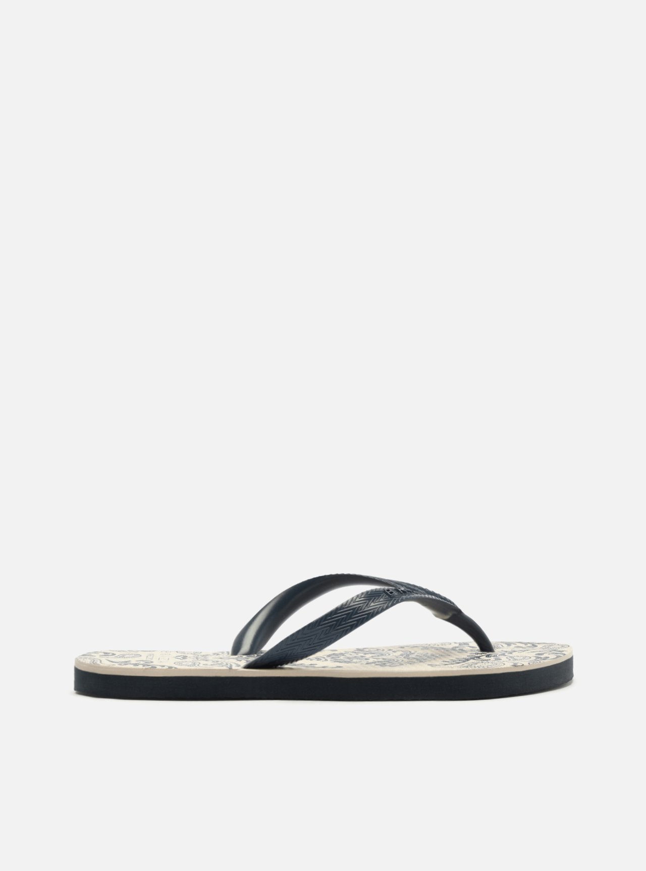 Chinelo de Dedo Estampado Azul — foto 3