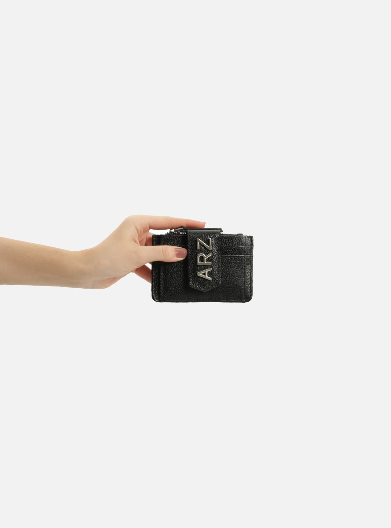 Porta-Cartões Preto Couro Bolso ARZ — foto 4
