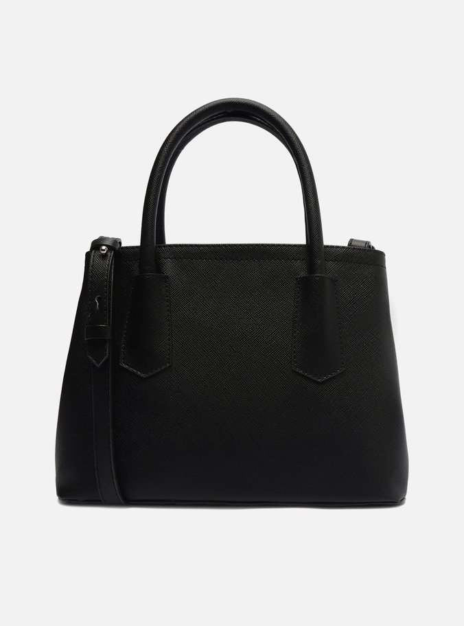 Bolsa Tote Preta Giorno Média Bag Charm