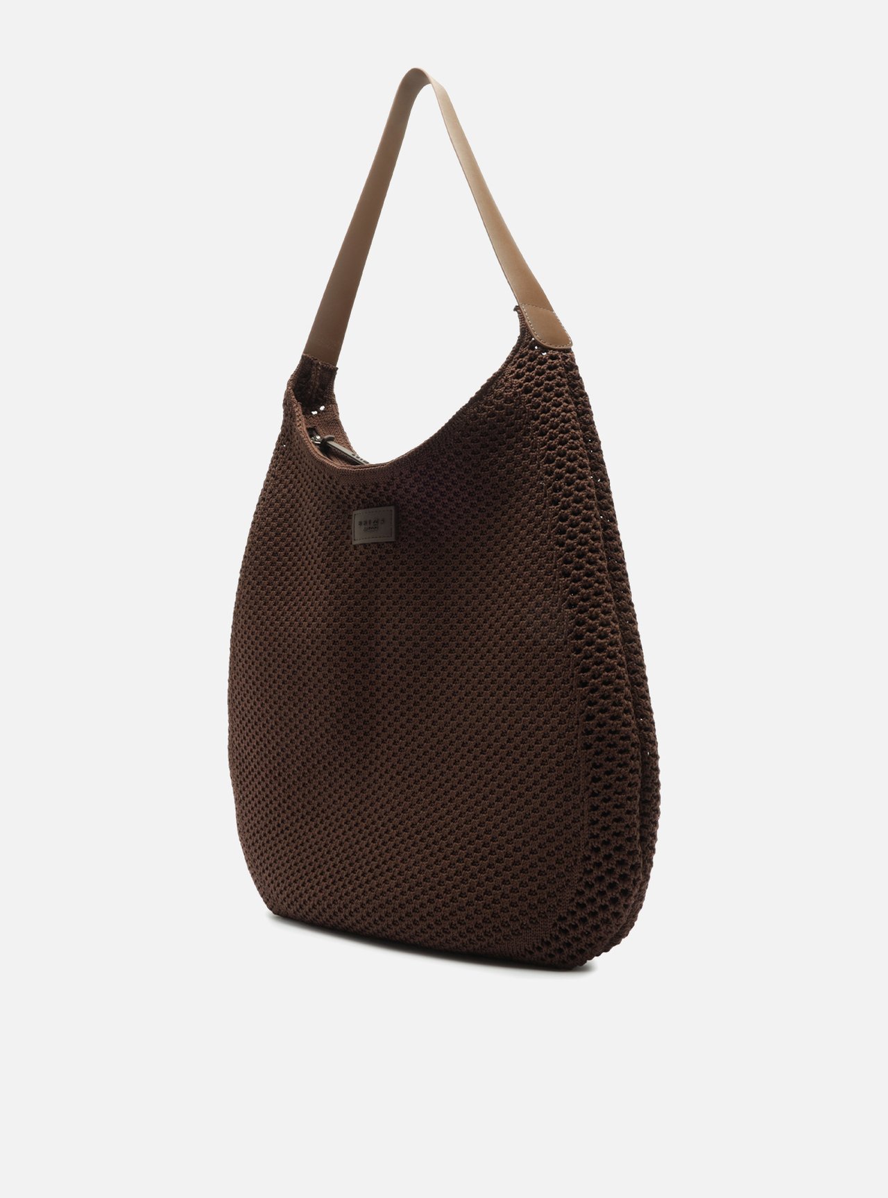 Bolsa Shopping Marrom Knit Grande Brizza — foto 2