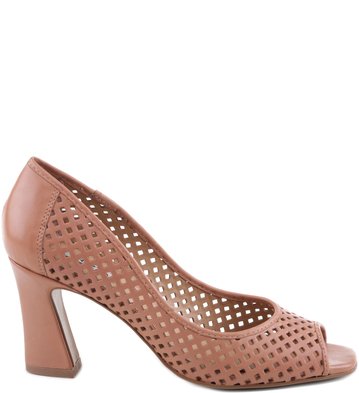 Scarpin PeepToe Perfurado Blush