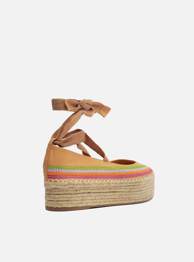 Espadrille Nude Couro Flatform Color
