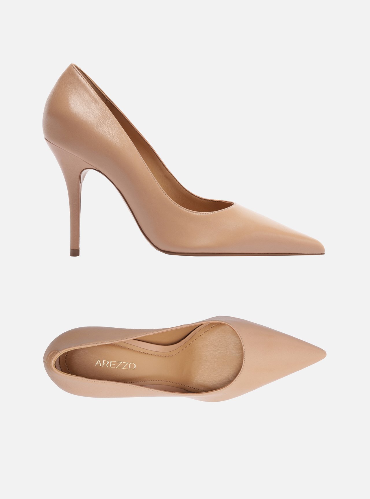 Scarpin Nude Couro Salto Fino Essencial 100 — foto 5