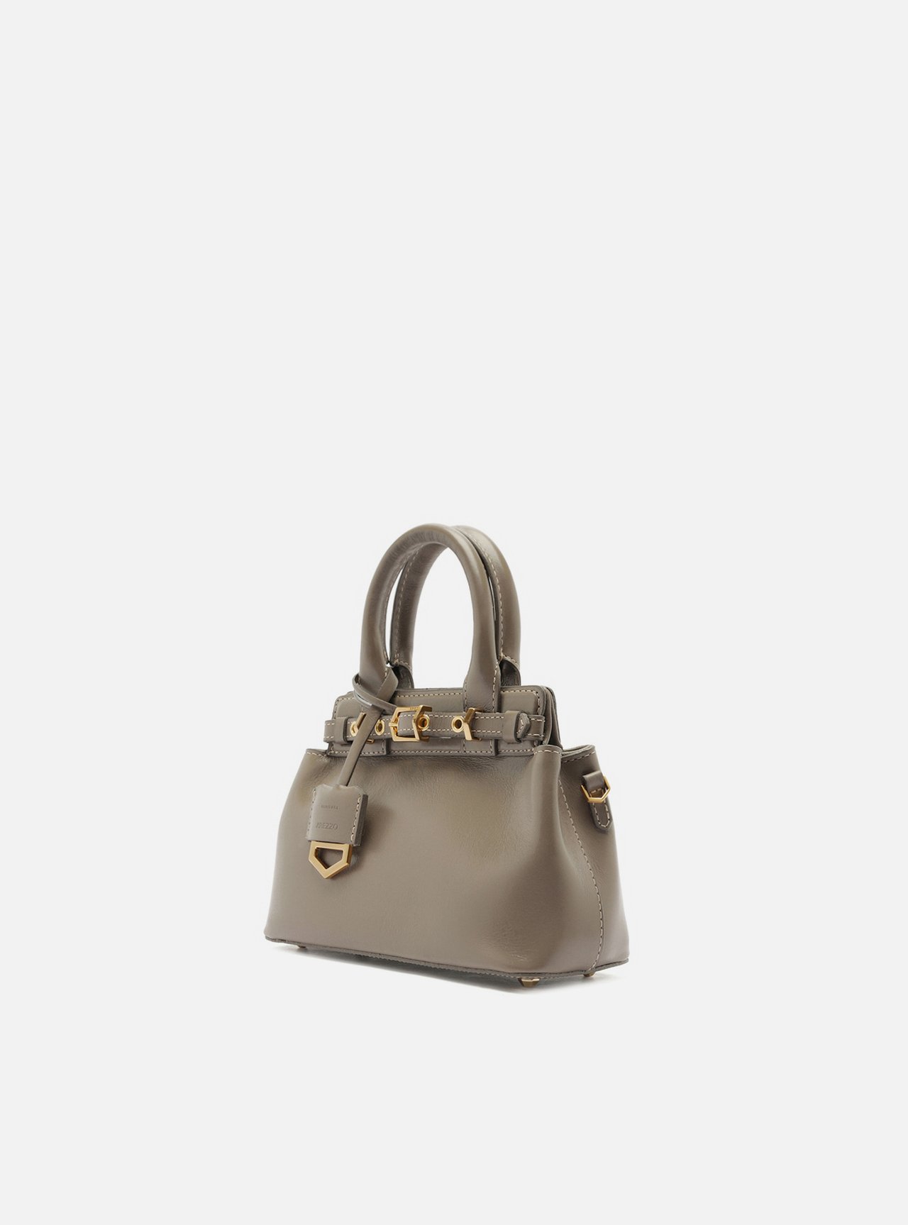 Bolsa Tote Cinza Couro Pequena Bag Charm Victória — foto 2