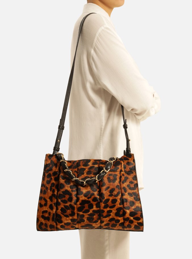 Bolsa Tote Animal Print Onça Milano Grande