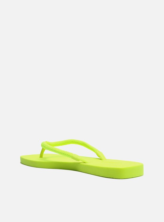 Chinelo Verde Lime Bico Quadrado Brizza Square Neon