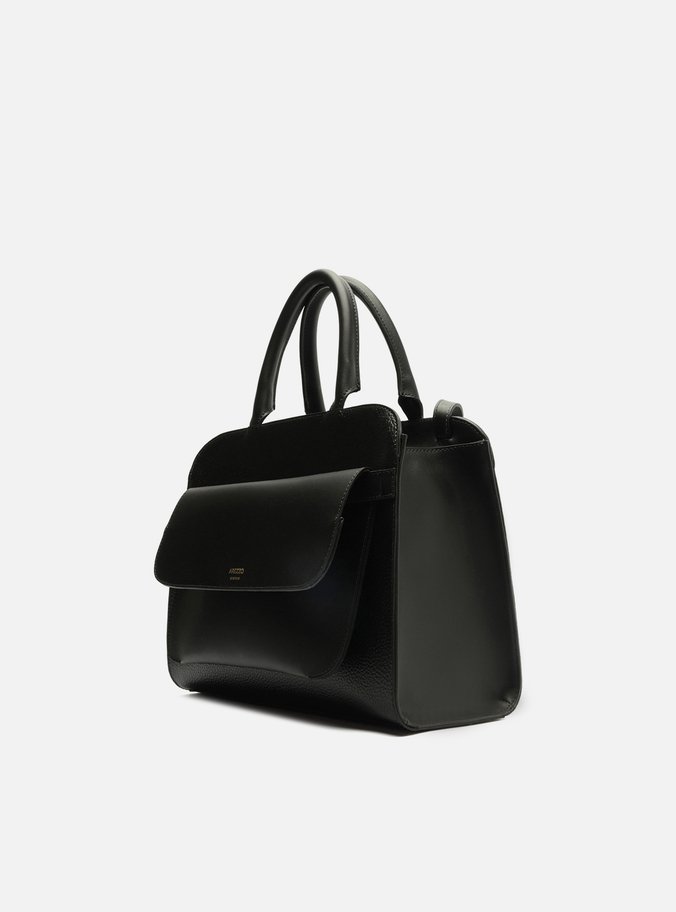 Bolsa Tote Preta Média Pouch Removível