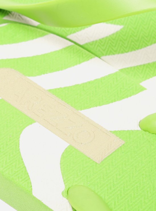 Chinelo de Dedo Verde Estampado Square e Bag Brizza