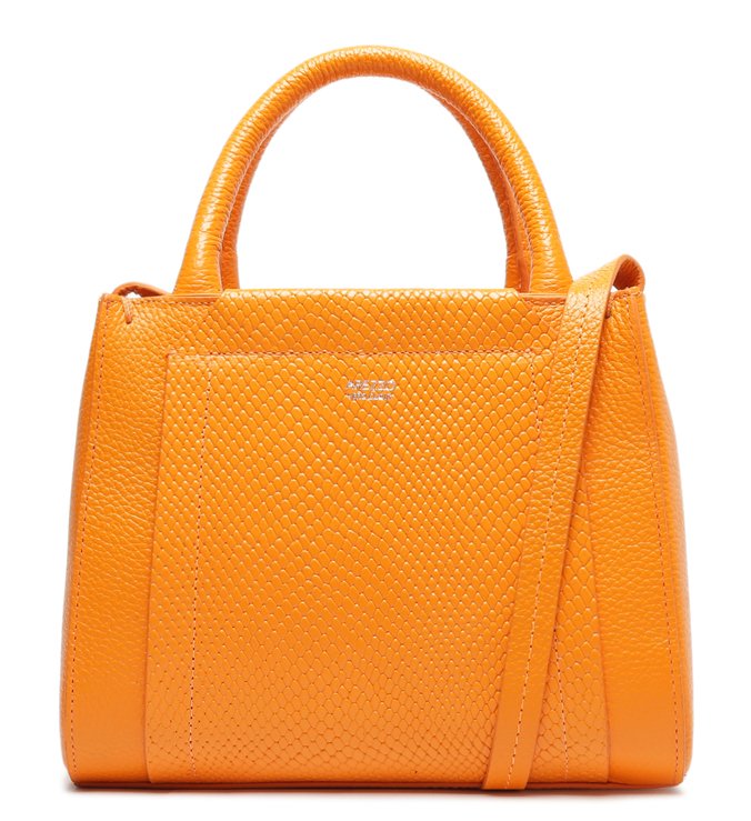 Bolsa Tote Laranja Couro Sabrina Média
