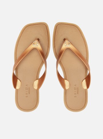 Chinelo de Dedo Marrom Tira V Brizza