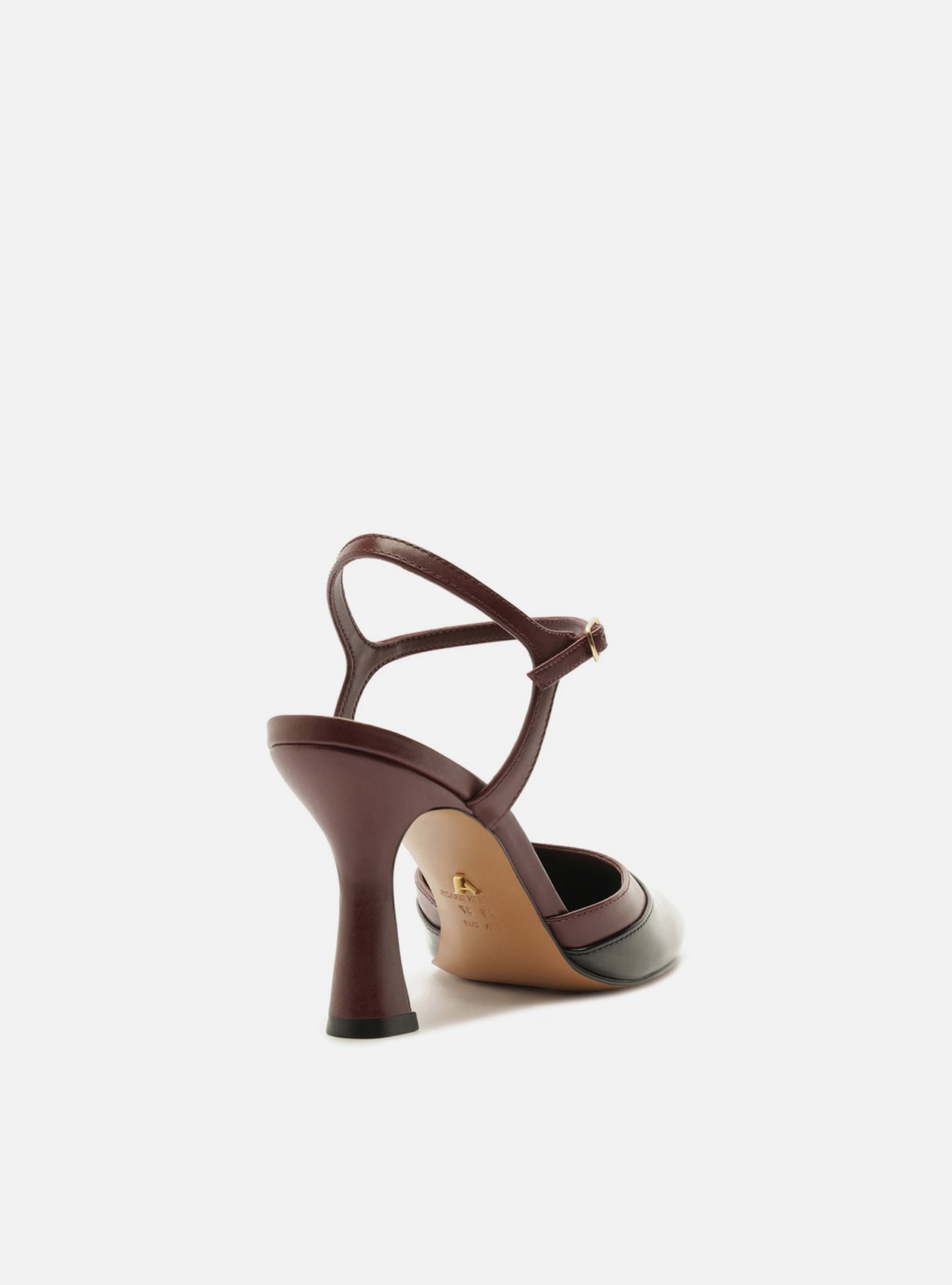 Scarpin Multicolorido Salto Geométrico Fivela Slingback — foto 3