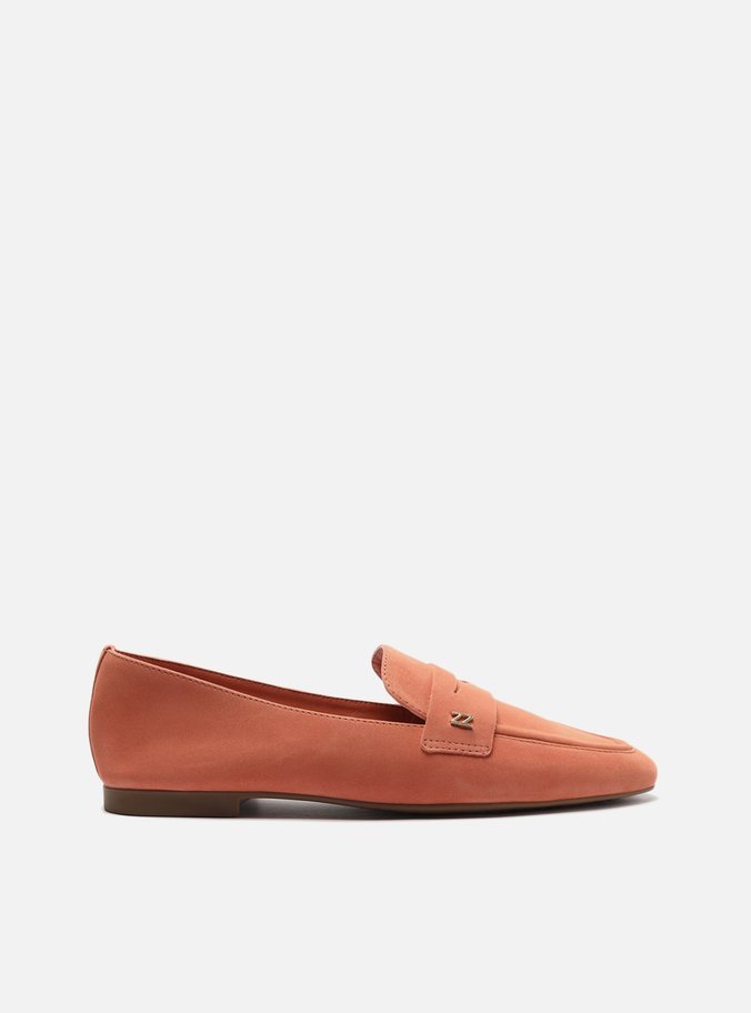 Mocassim Coral Nobuck Bico Quadrado