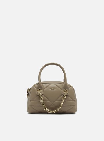 Bolsa Tiracolo Bege Pequena Corrente Matelassê