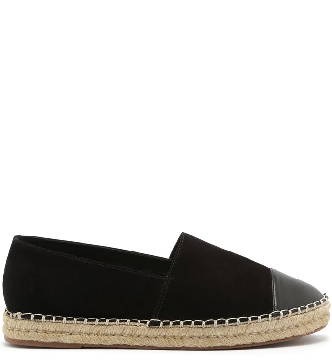 Espadrille Rasteira Nobuck Juta Preta