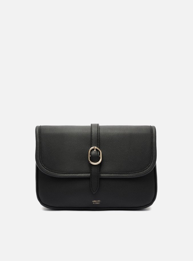 Bolsa Tiracolo Preta Média Fivela