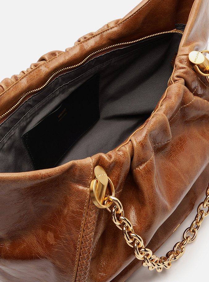 Bolsa Shopping Caramelo Couro Worn Grande