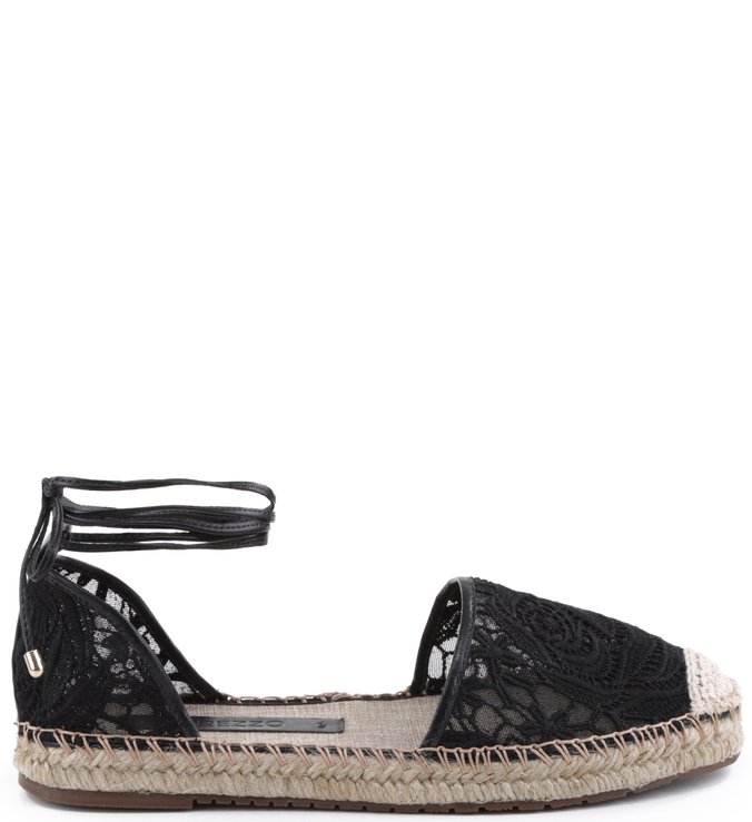 Espadrille Rendada Preta