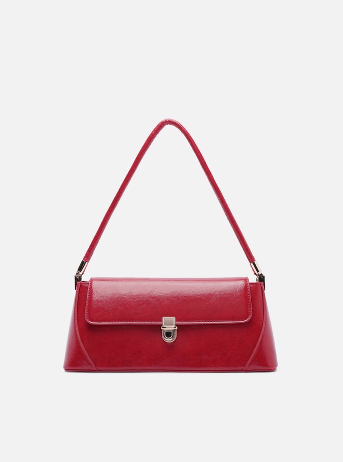 Bolsa Shoulder Vermelha Pequena Metais