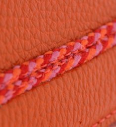 Bolsa Satchel Laranja Couro Turim Média Bolsa Satchel Laranja Couro Turim Média