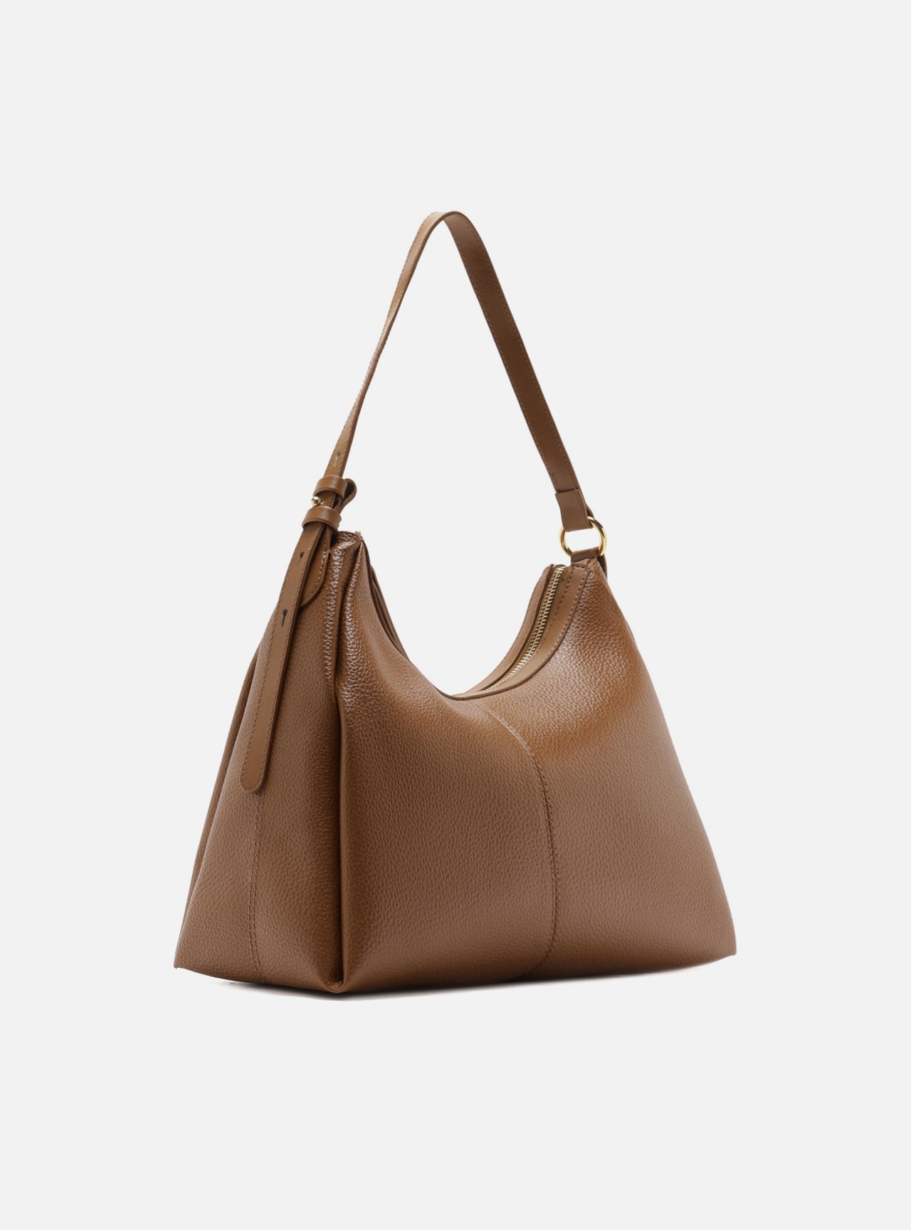 Bolsa Hobo Marrom Grande Texturizada Básica — foto 5
