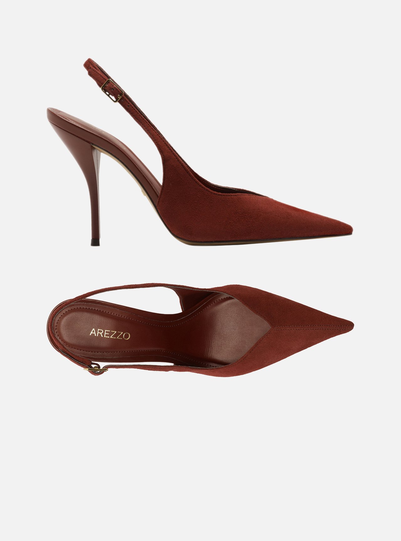 Scarpin Vermelho Camurça Salto Alto Slingback — foto 5