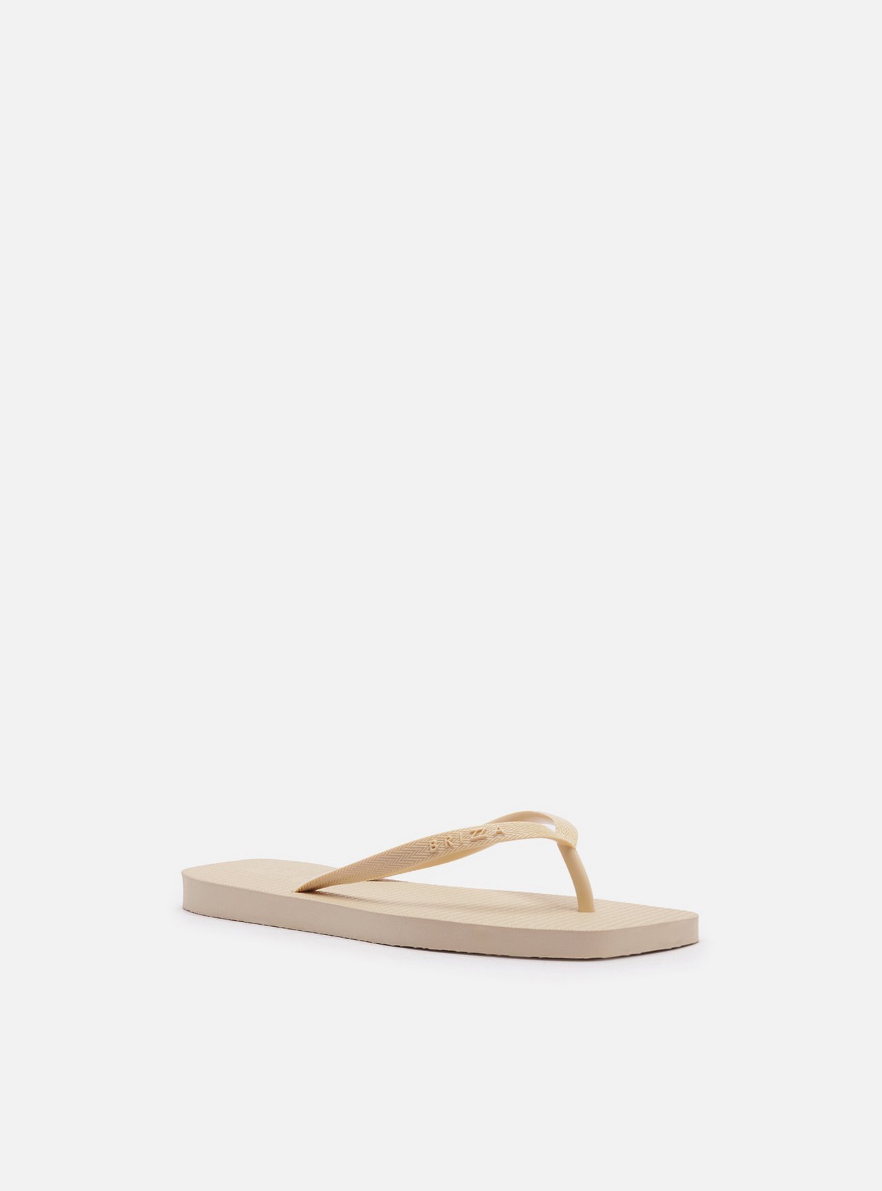 Chinelo de Dedo Bege Básico Square Brizza — foto 2