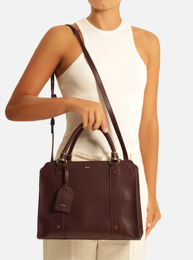Bolsa Tote Vermelha Couro Piazza Grande