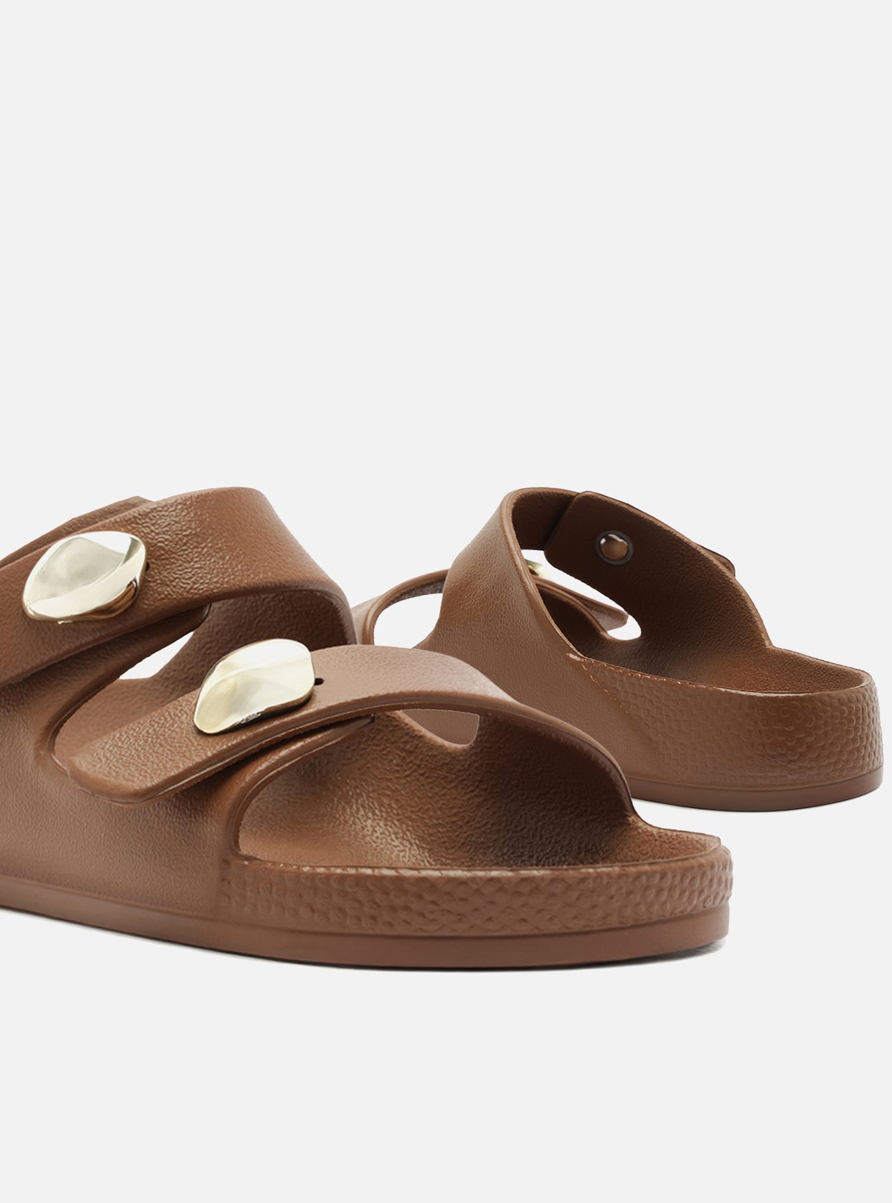 Sandália Papete Marrom Flatform Brizza — foto 4