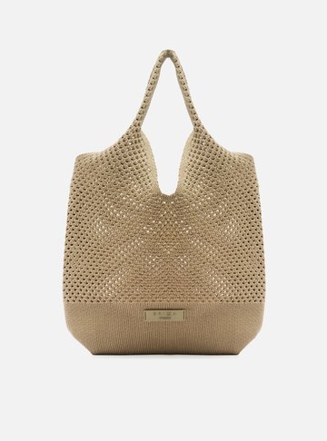 Bolsa Shopping Verde Crochê Paulina Grande