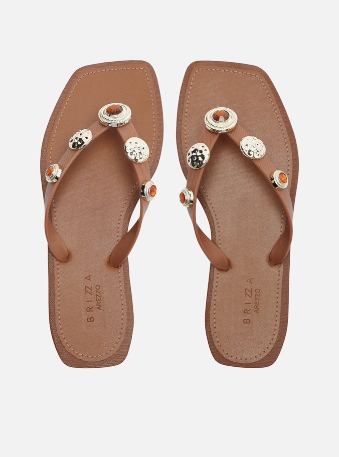 Chinelo de Dedo Preto Recouro Square Metais