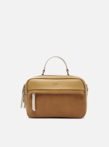 Bolsa Tiracolo Marrom Prione Média Branca