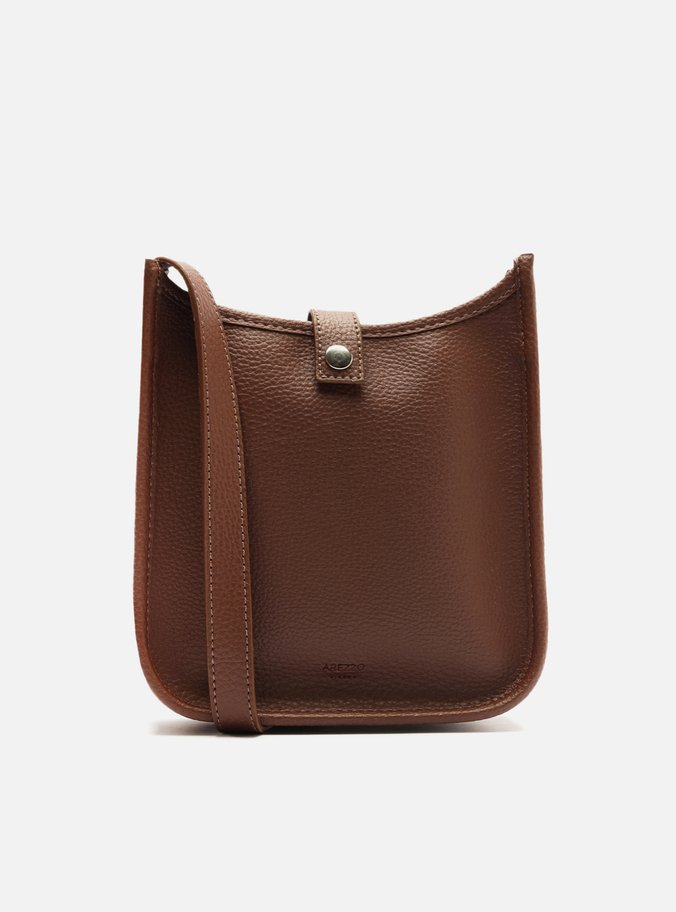 Bolsa Tiracolo Marrom Média Logo Perfurado