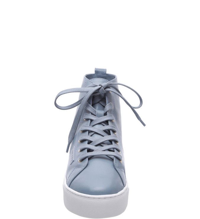 Tênis Cano Alto Couro Retro Blue