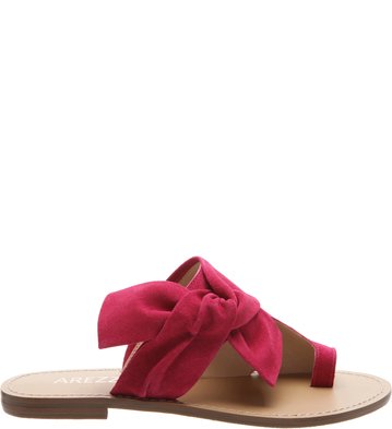 Rasteira Suede Knoted Urban Lady Pink