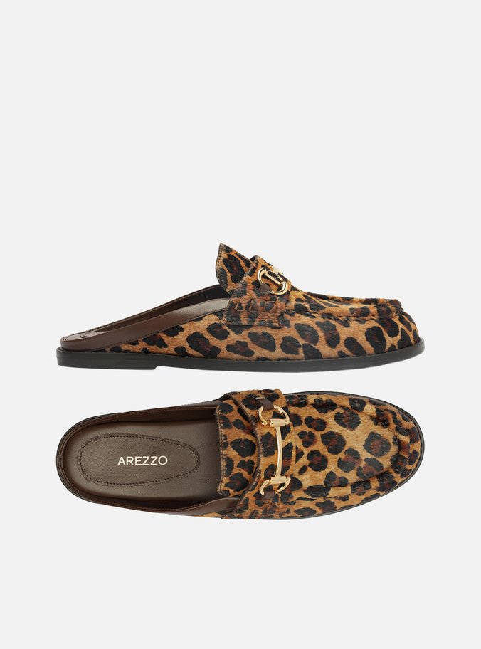 Clog Sabot Animal Print Bridão Metálico