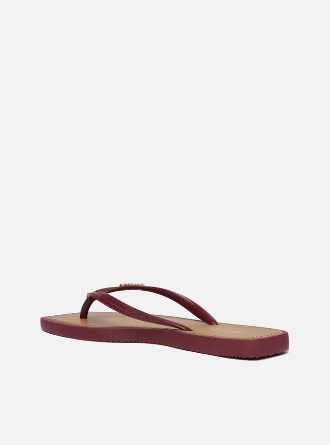 Chinelo de Dedo Vermelho Bico Quadrado Brizza