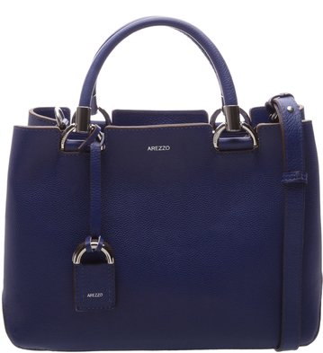 Bolsa Tote Couro Abraccio Digital Blue