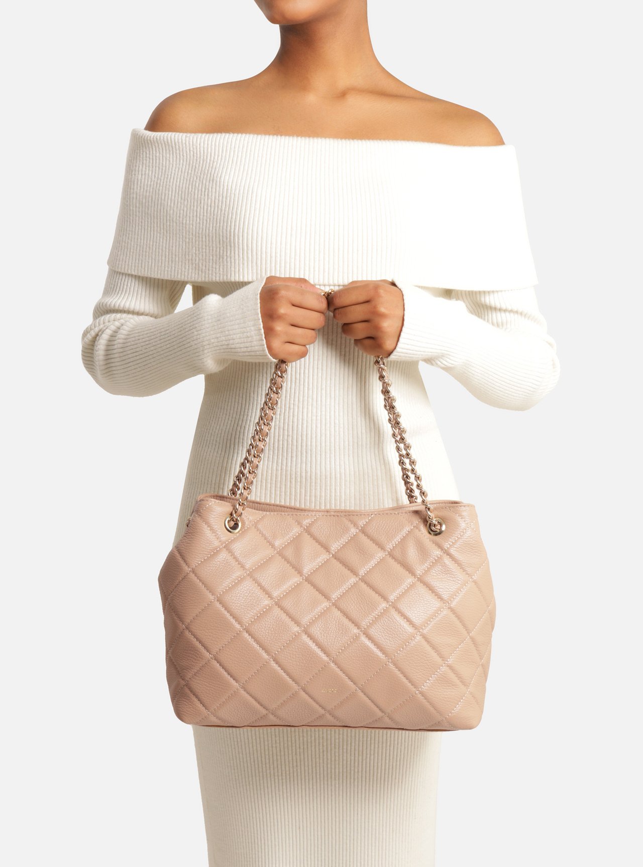 Bolsa Tote Rosa Couro Matelassê Gab Média — foto 6
