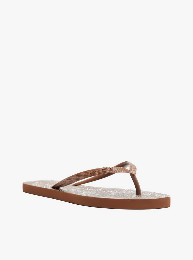 Chinelo de Dedo Marrom Paisley Brizza