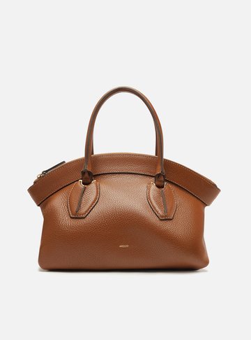 Bolsa Tote Marrom Couro Grande Moderna