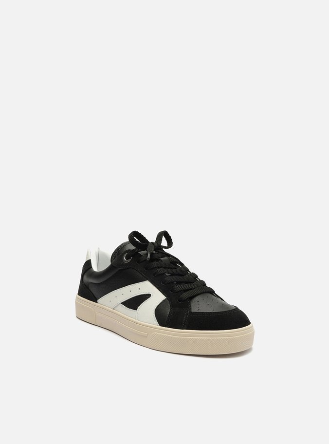 Tênis Preto Couro Urban Branco