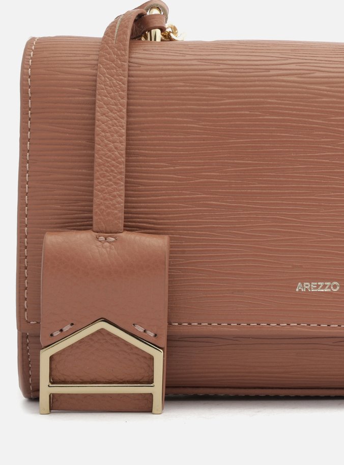 Bolsa Tiracolo Rosa Couro Abraccio Pequena