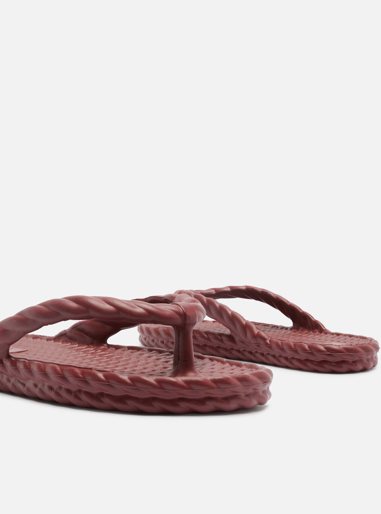 Chinelo de Dedo Vermelho Flatform Trança Brizza — foto 4