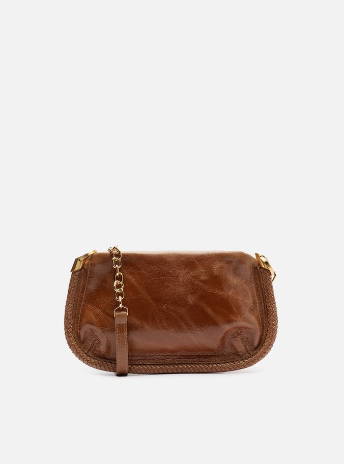 Bolsa Tiracolo Caramelo Couro Worn Média