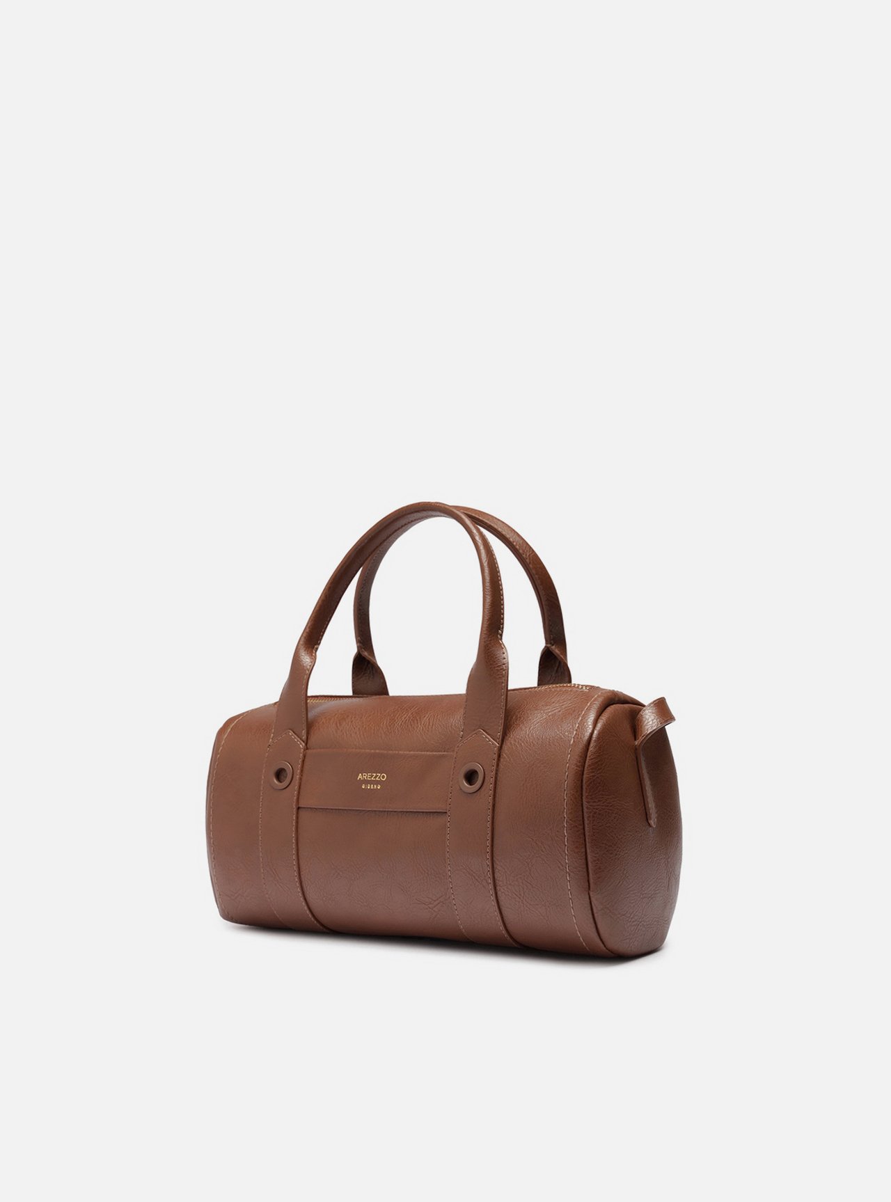 Bolsa Tiracolo Marrom Média Metais — foto 2