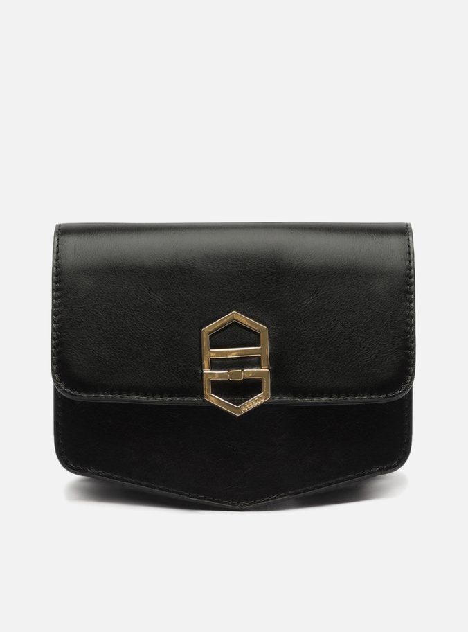 Bolsa Tiracolo Preta Couro Milan Pequena