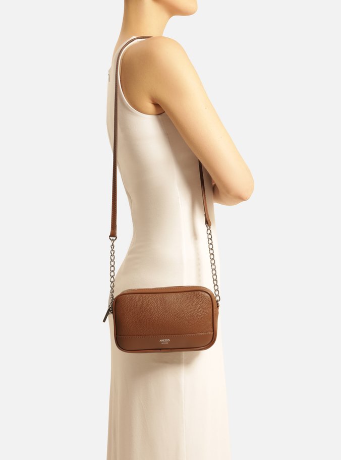 Bolsa Tiracolo Caramelo Pequena Corrente Basic