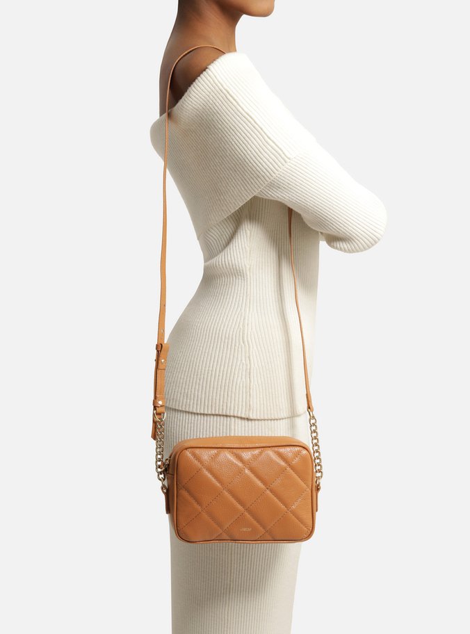 Bolsa Tiracolo Marrom Couro Matelassê Gab Pequena