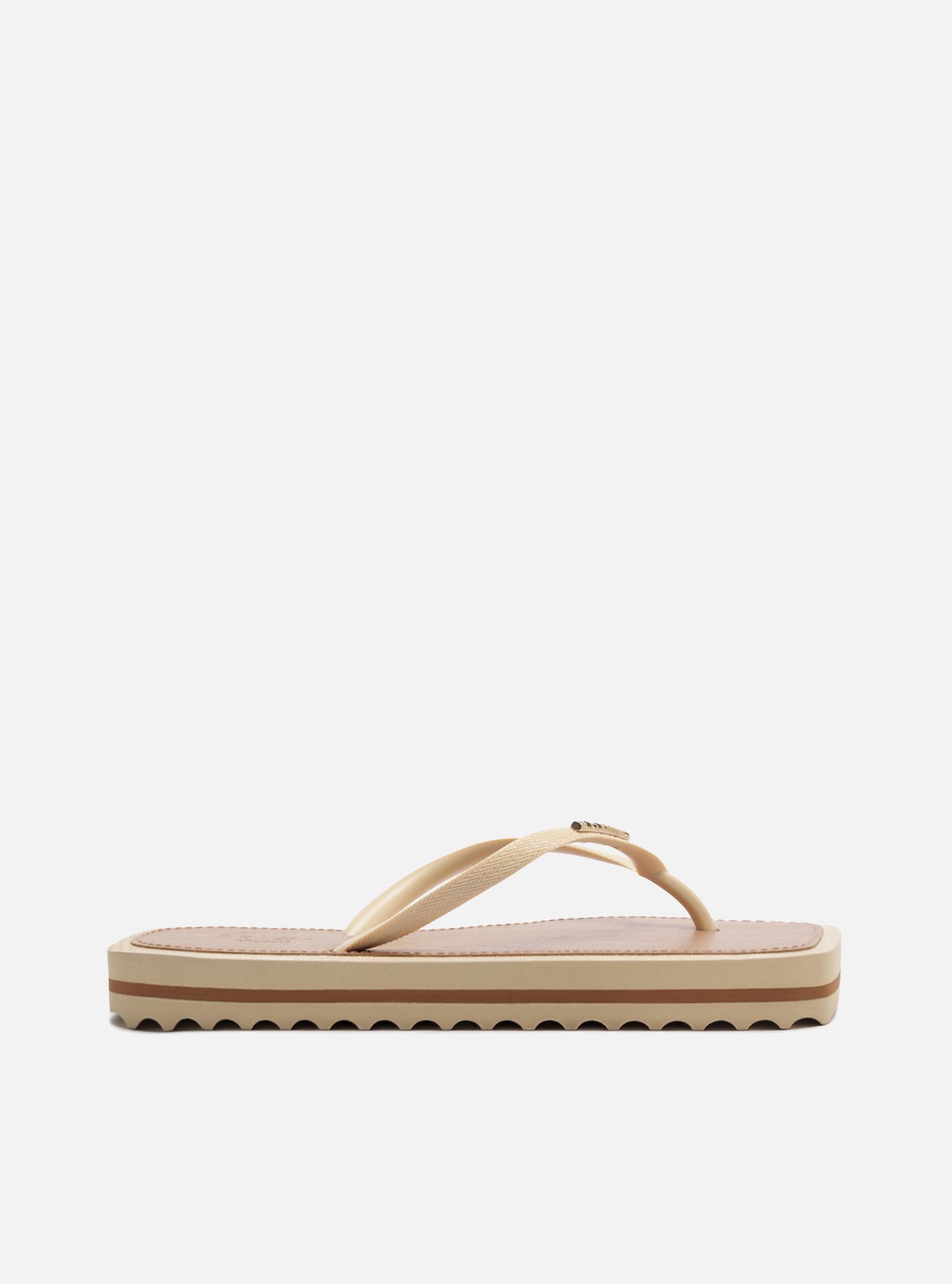 Chinelo de Dedo Off White Flatform Metais Brizza — foto 1