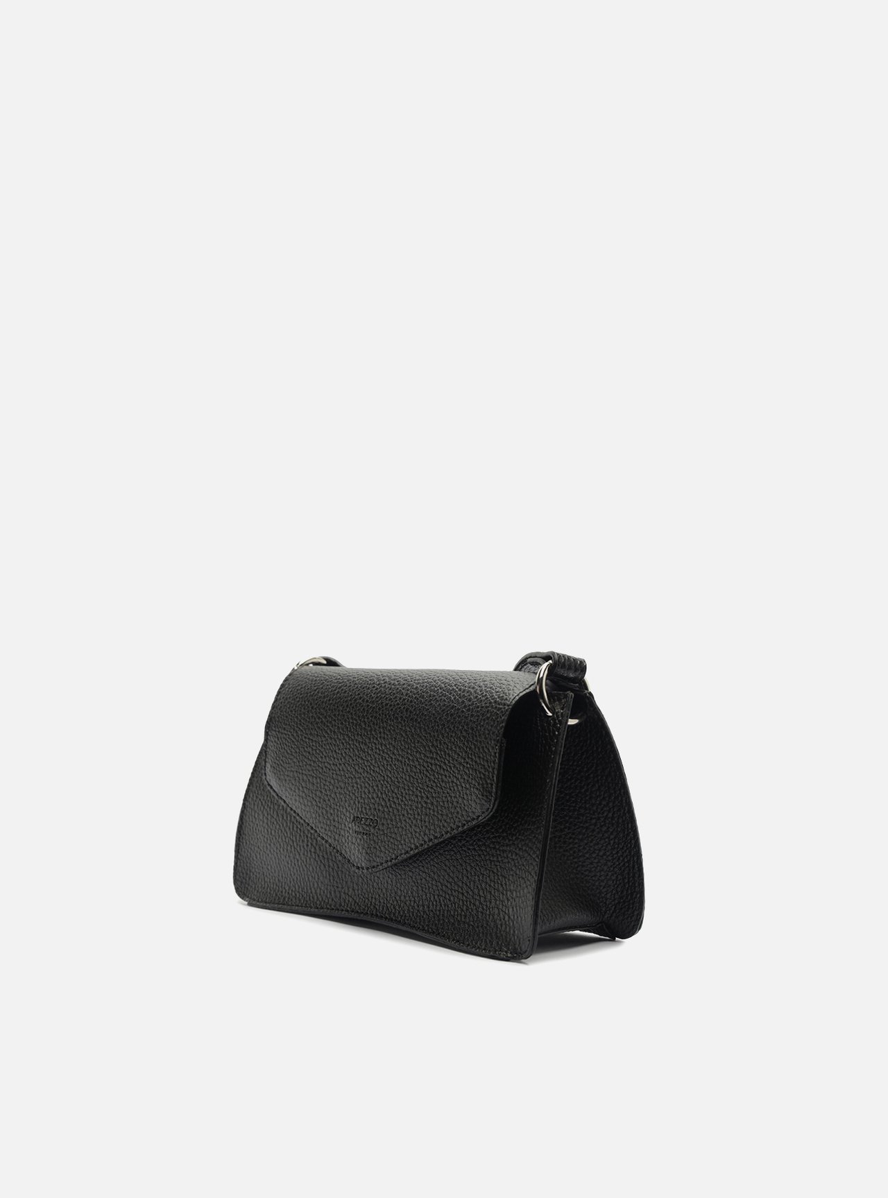 Bolsa Tiracolo Marrom Média Granulada Metais — foto 2